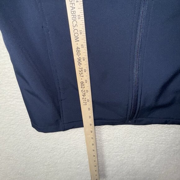 Wyoming Traders Mens Large Zip Up Navy Fleece Lined Soft Shell Ranch Wear Vest - Picture 6 of 7